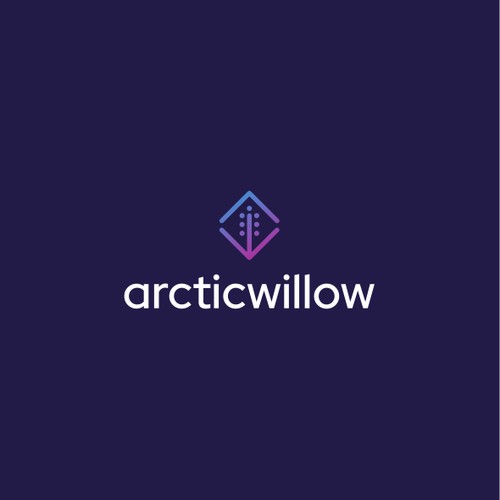 Nature-inspired tech logo for consulting: Arctic Willow