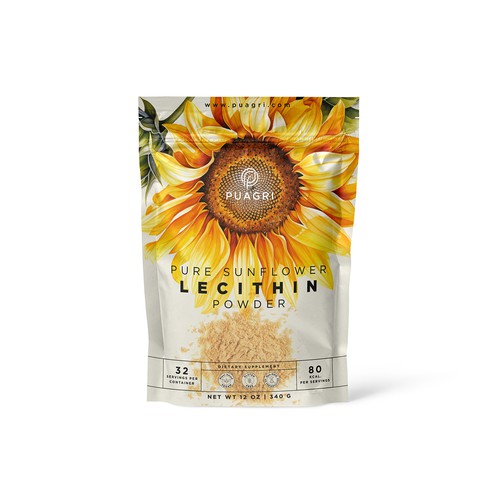 Sunflower Lecithin Powder Packaging Design