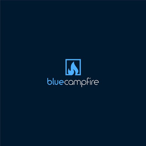 Blue Campfire Logo design
