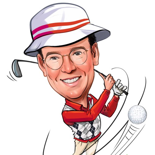 Famous Golf Caricature