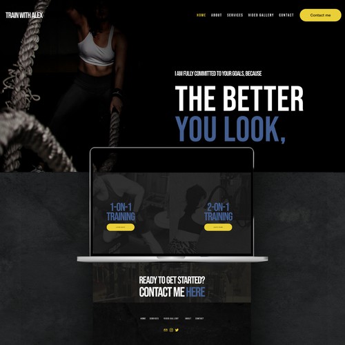 Website Design for Train with Alex