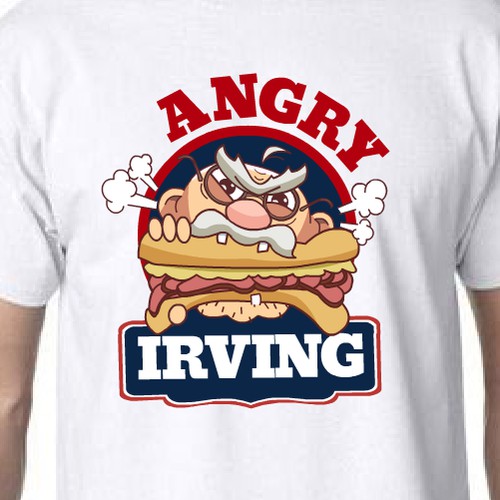 Angry Old Man Eating Sandwich