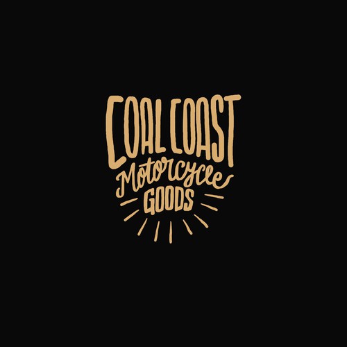 A vintage logo for a custom motorcycle apparel business.