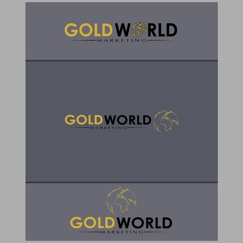 Elegant logo design for Gold World Marketing 