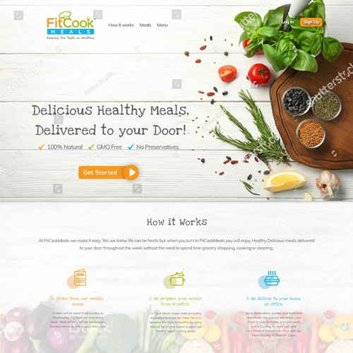 Website redesign for a meal prep company