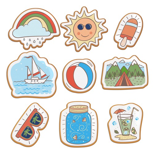 Summer Cookies designs.