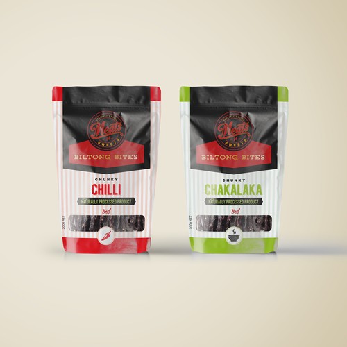 Packaging design for pouch Biltong bites 