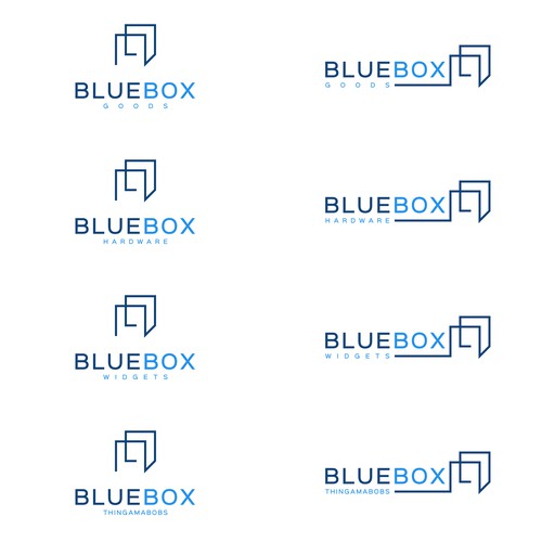 one line box logo
