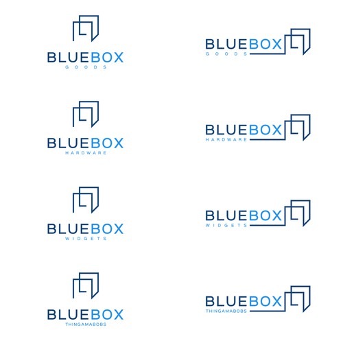 one line box logo