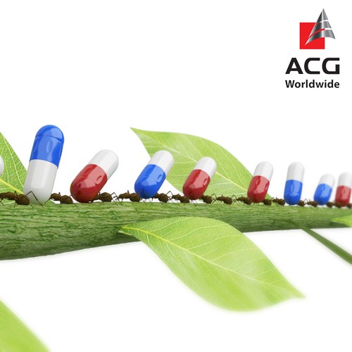 Create a winning graphic design for ACG LUKAPS empty hard capsules