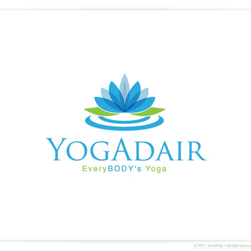 Namaste! Create a serene and beautiful logo for a new yoga studio.