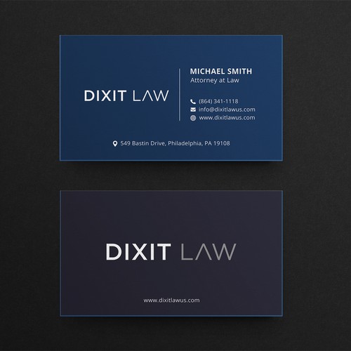 Business Card Design For A Law Firm