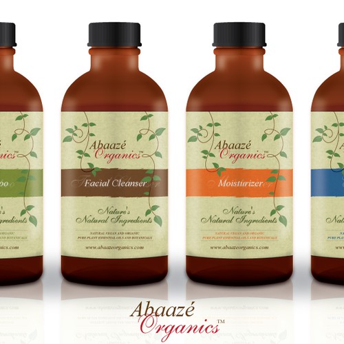 New product label wanted for Abaaze Organics