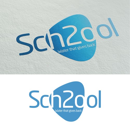 Create a logo for SCH2OOL bottled water, a brand that gives back