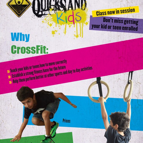Create a flyer for a fitness program aimed at kids