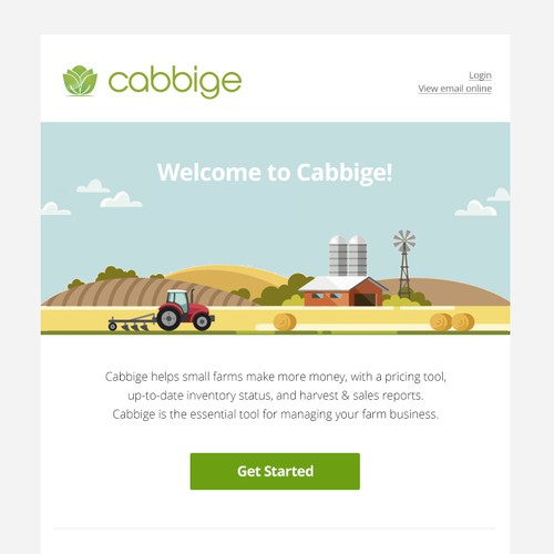 Email Template for Cabbige