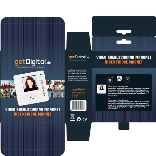 Product packaging design getDigital products