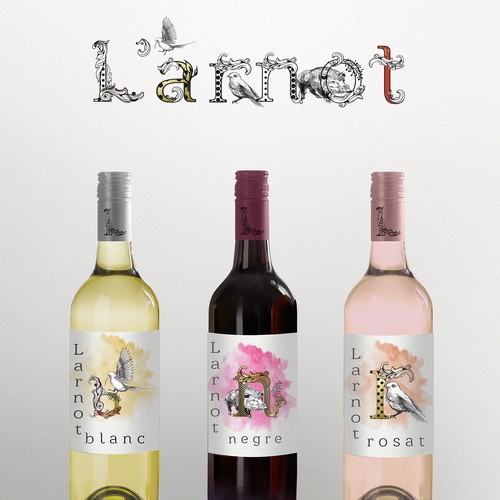 Eclectic wine labels