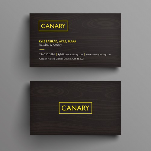 Canary elegant bus card