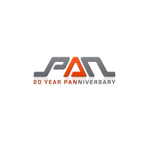 Pan Software 20 Year Snniversary logo design