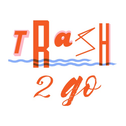 Bold and Fun Logo for "Trash 2 Go"