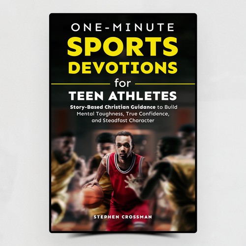 Cinematic & Powerful E-Book Cover for a Christian Sports Devotional