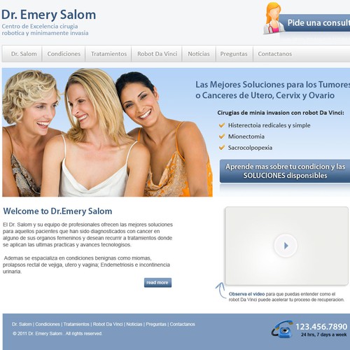 Website concept for Dr.Emery Salom
