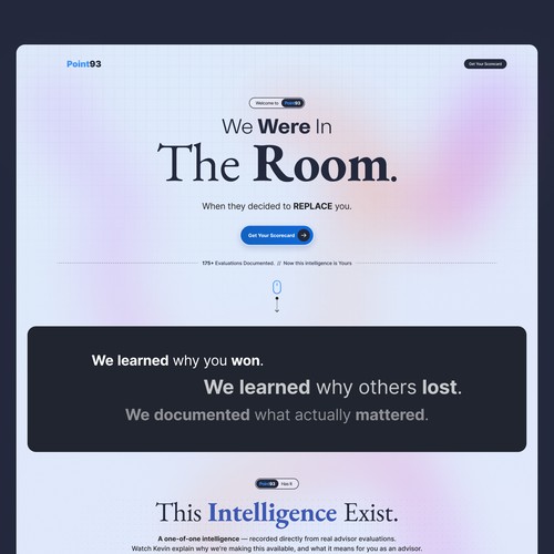 Point93 Landing Page design