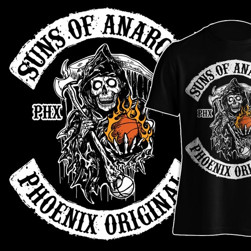 Pheonix Suns of Anarchy Basketball T Shirt Logo! Let's see your bestshot!