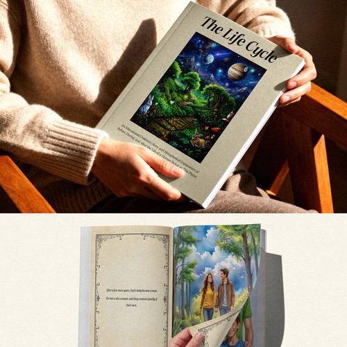 "The Life Cycle" — Complete Illustrated Book Layout & Cover Design