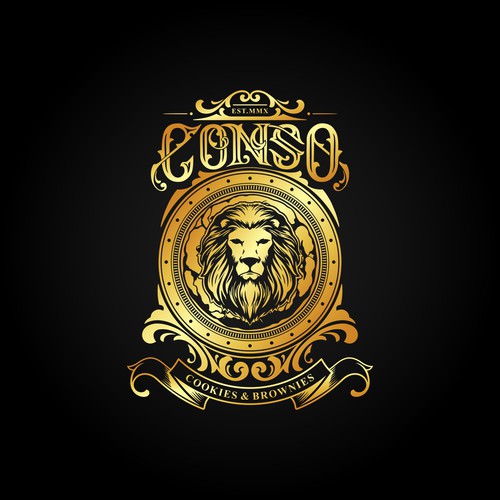 Classic logo concept for "CONSO" Cookies & Brownies