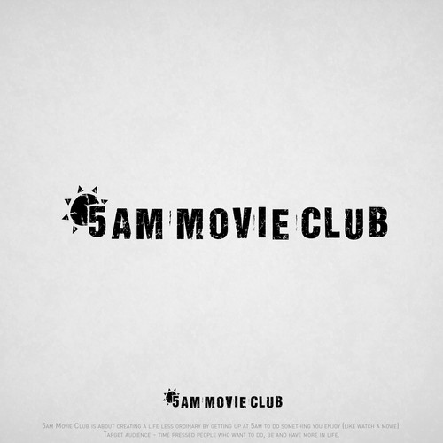 typography logo for a movie club