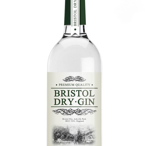 Innovative Label for New Premium Bristol Gin