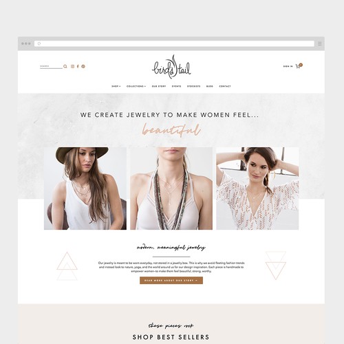 Redesigned eCommerce Website for Jewelry Maker