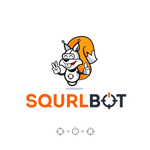 Squirrel Robot logo concept
