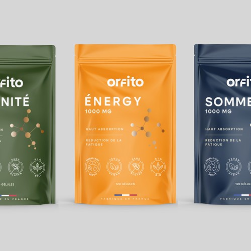 Orfito Supplement Packaging Design