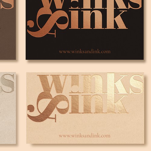 Winks&Ink Logo and Business Card Design