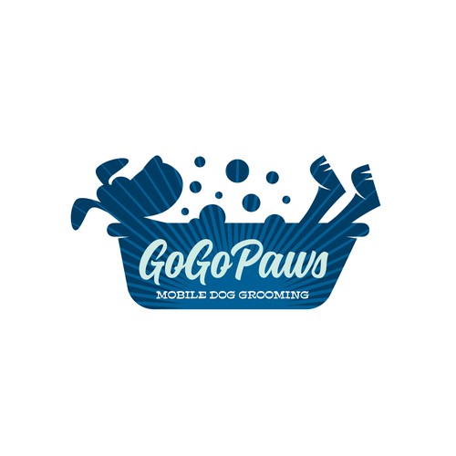 Fun logo for mobile dog groomers