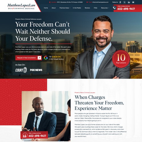 Mathew Lopez Law Website Design