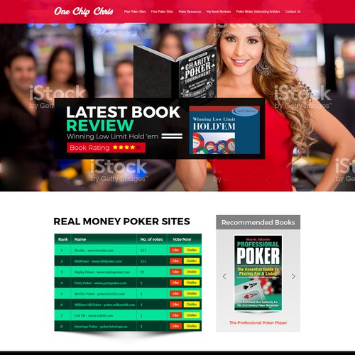 Classy looking Poker Resources website