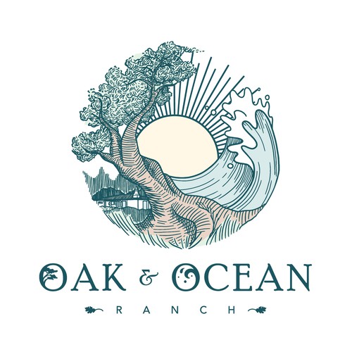 Oak and Ocean Ranch Logo Design