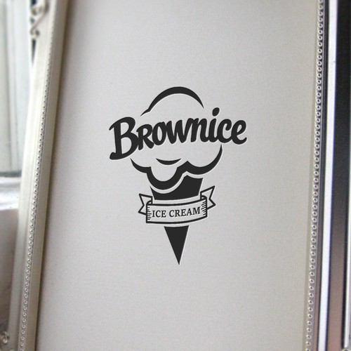 Create a Logo for "Brownice" - No Guilt Ice Cream brand