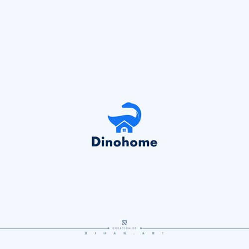 Dinohome | Dinosaur | Home | Minimal Real Estate Logo 2022