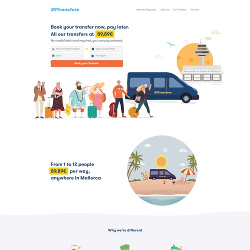 Fun and illustrative design for a Tourist firm