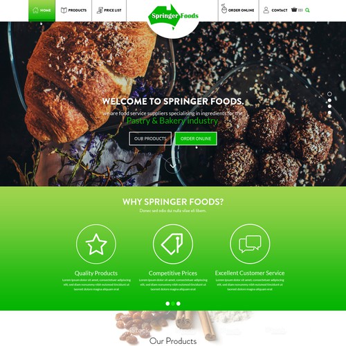 "Modern New Web Design for Wholesale Foodservice Co"