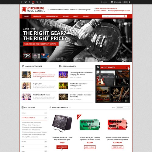 E-Commerce Website for Musicians