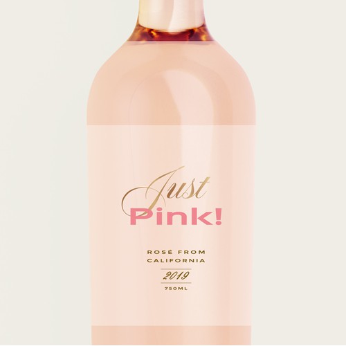 JUSTPINK! rebrand of a wine label