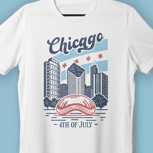T-shirt Design For Chicago 4th of July