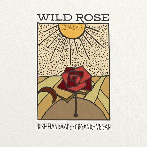 Wild Rose Botanicals Retro Logo