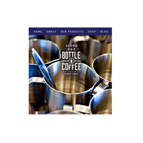 Brown Bottle Coffee Logo Concept